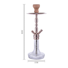 Al Malik - Shisha Aghbala - 530mm - Kristall / Rosengold