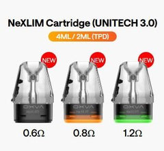 3 x OXVA NeXLIM UNITECH 3.0 Cartridge, 4ml