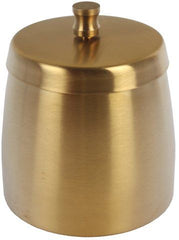 Aschenbecher Edelstahl Gold mit Deckel - 9.5cm