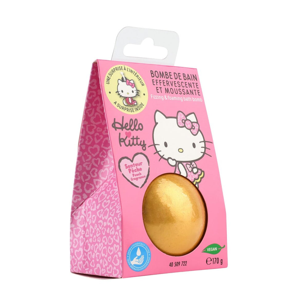 Badebombe - Hello Kitty - Pfirsich - mit Überraschung - 170g - 1 Stück