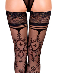 Ballerina - Fantasy Halterlose - Strümpfe (20 denier) - Schwarz