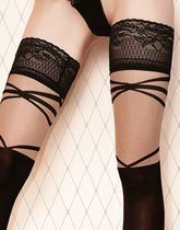 Ballerina - Fantasy Halterlose - Strümpfe (20/40 denier) - Schwarz