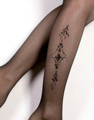 Ballerina - Fantasy Halterlose - Strümpfe (30 denier) - Schwarz
