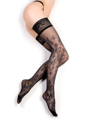 Ballerina - Fantasy Hold Ups - Strümpfe (20 den) - Schwarz & Blau