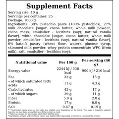 Baton Protein Bar - 40g - White Dubai Chocolat x25