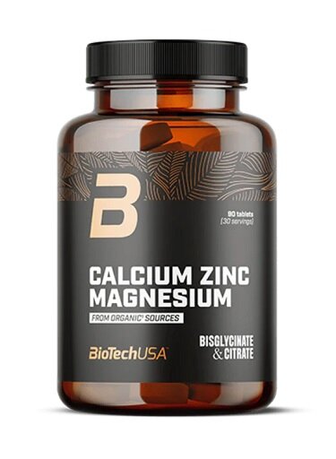 BioTech Calcium Zinc Magnesium from organic sources 90 Tabletten
