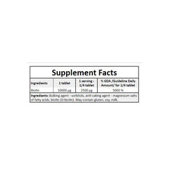Biotin 10mg - 120tabs.