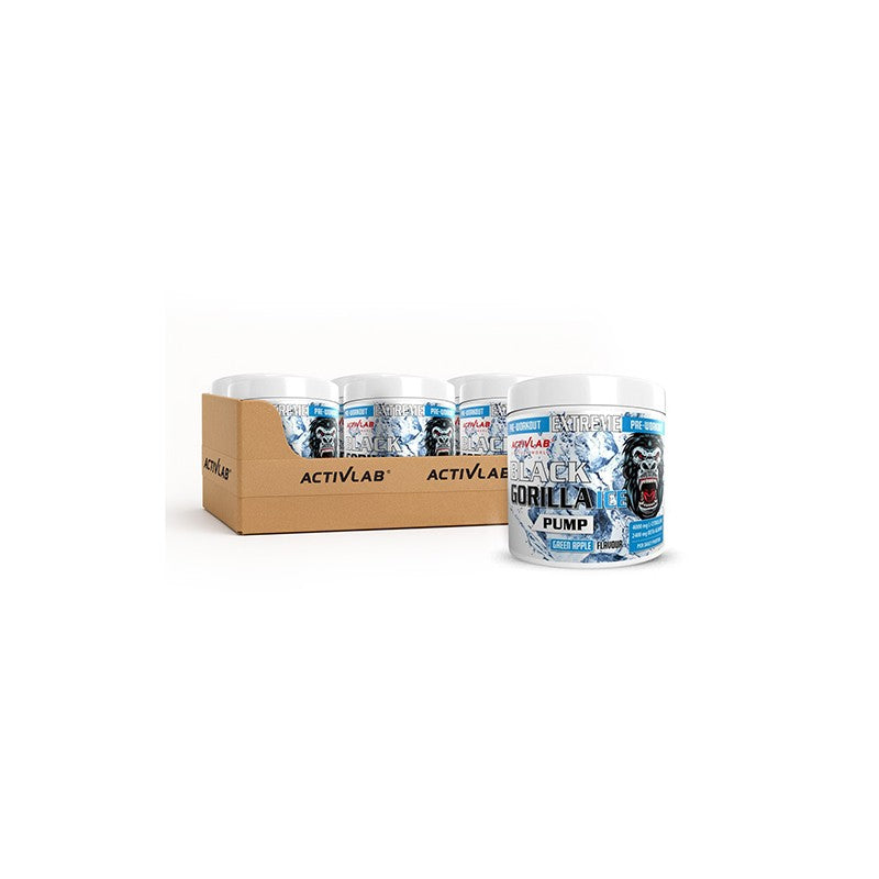 Black Gorilla Ice Pump PreWorkout - 300g - Green Apple x6
