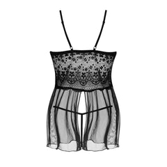 BN Secret Veil babydoll & thong black
