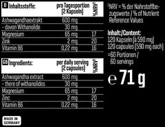 Body Attack Ashwagandha KSM-66 - 120 Kapseln