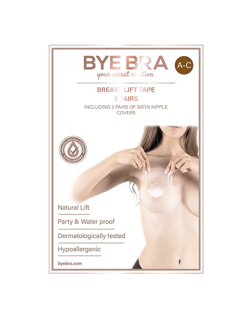 1: Bye Bra - Breast Lift & Nippelabdeckungen aus Seide A-C - Nude (3 Paar)