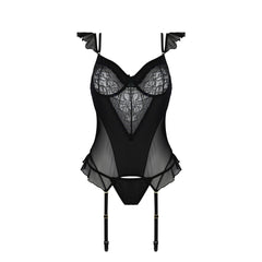 CA Kitasana corset & thong black-purple