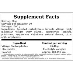 Carbohydrates+Electrolyte - 1500g - Citrus
