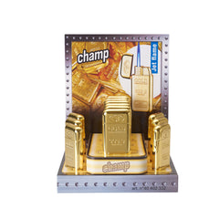 Champ - Goldbar Feuerzeug - Jetflame Blue - Display - 12 Stück