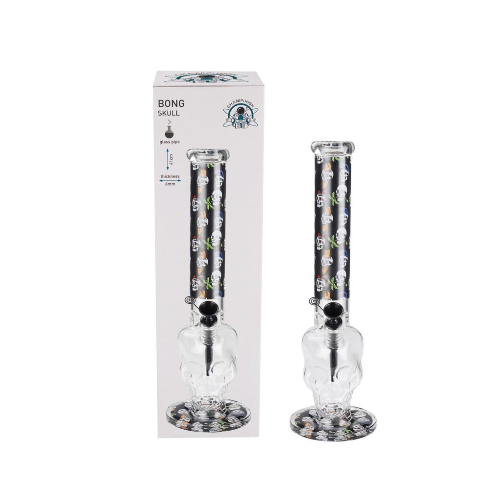 Champ High - Glas Bong Skull - 40mm - 41cm