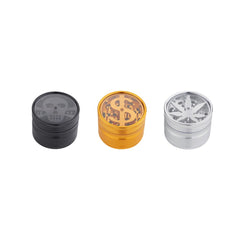 Champ High - Grinder Dollar / Skull / Hemp Leaf - 63mm - 4 Layers - Display - 9 Stück
