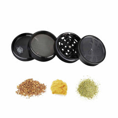 Champ High - Grinder Dollar / Skull / Hemp Leaf - 63mm - 4 Layers - Display - 9 Stück