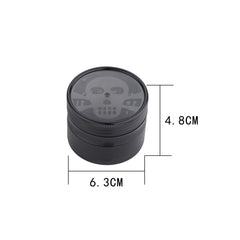Champ High - Grinder Dollar / Skull / Hemp Leaf - 63mm - 4 Layers - Display - 9 Stück