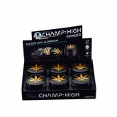 Champ High - Grinder Golden Leaf - 63mm - 4 Layers - Display - 6 Stück