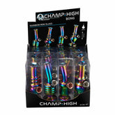 Champ High - Mini Rainbow Glass Bong - 12.5cm - Display - 12 Stück