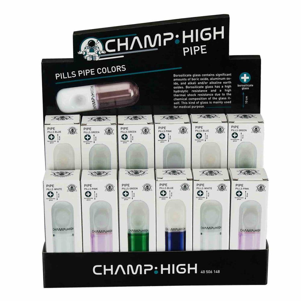 Champ High - Pills Pipe - 10cm - Display - 12 Stück