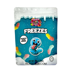 Chaos Candy - FREEZES Crunchy Sour Worms - Blue 50g