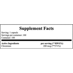 Chromium picolinate 100vcaps.