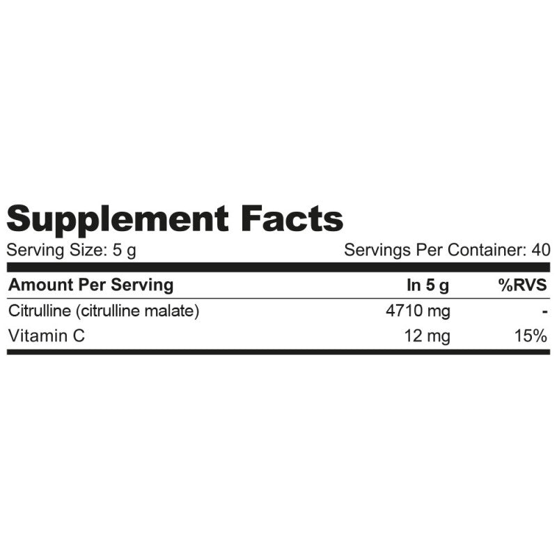 Citrulline - 200g - Unflavored x12