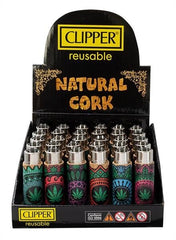 Clipper - Kork Cover - Mandala Hemp Leaves - Display - 30 Stück