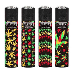Clipper - Rasta Hanfblatt - Display - 48 Stück