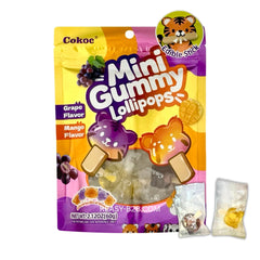 Cokoc Gummies - Mini Lollipop - Grape & Mango 60g