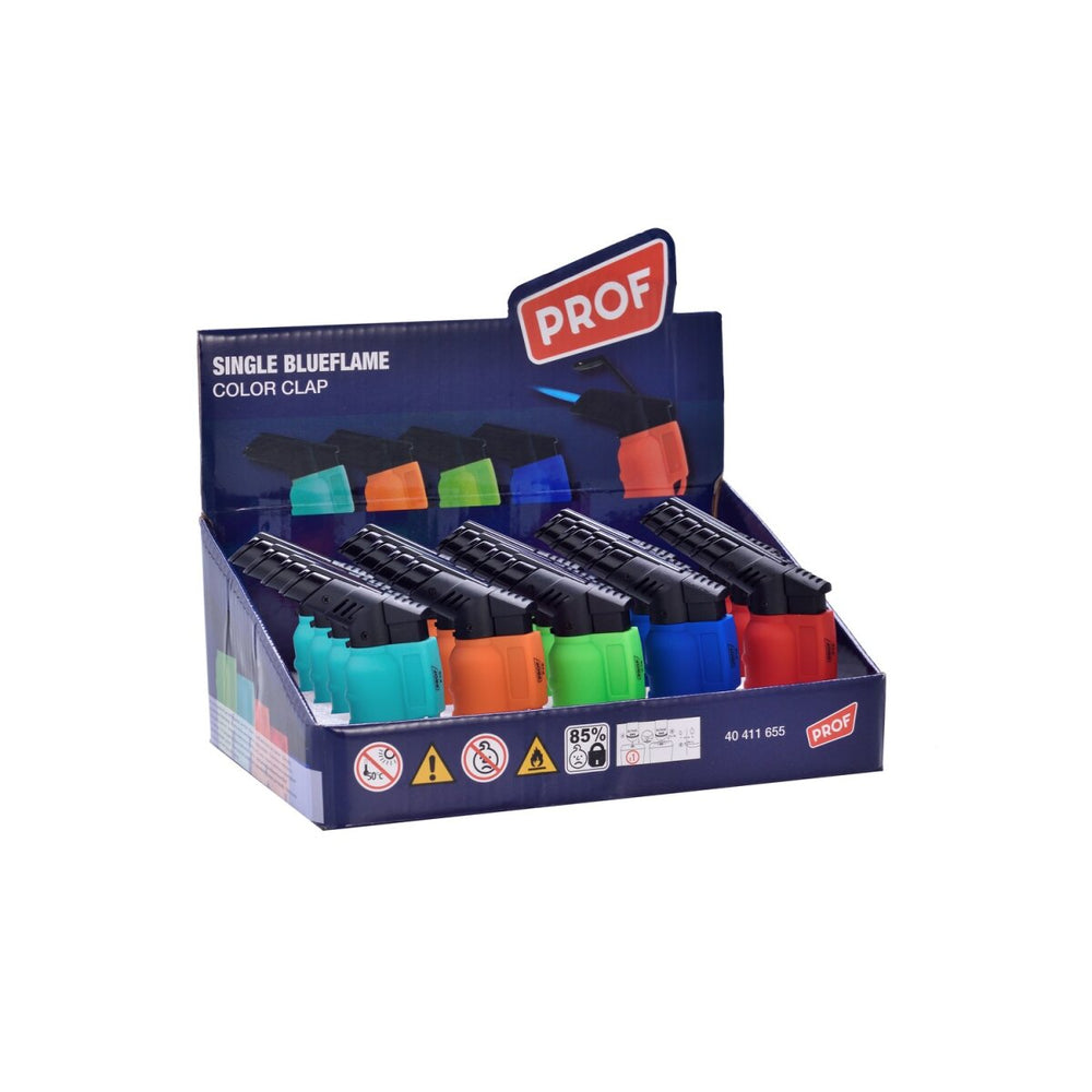 Color Clap Feuerzeug - Jetflame Blue - Display - 20 Stück