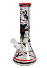 Handbemalte Glasbong Ice Night Owl