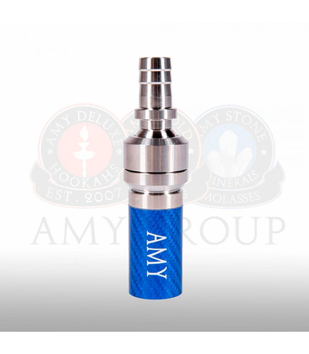 AMY Deluxe Schliffadapter Edelstahl Carbonoptik Mit Kugelgelenk - Blau