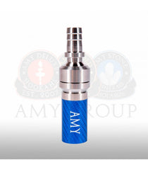 AMY Deluxe Schliffadapter Edelstahl Carbonoptik Mit Kugelgelenk - Blau