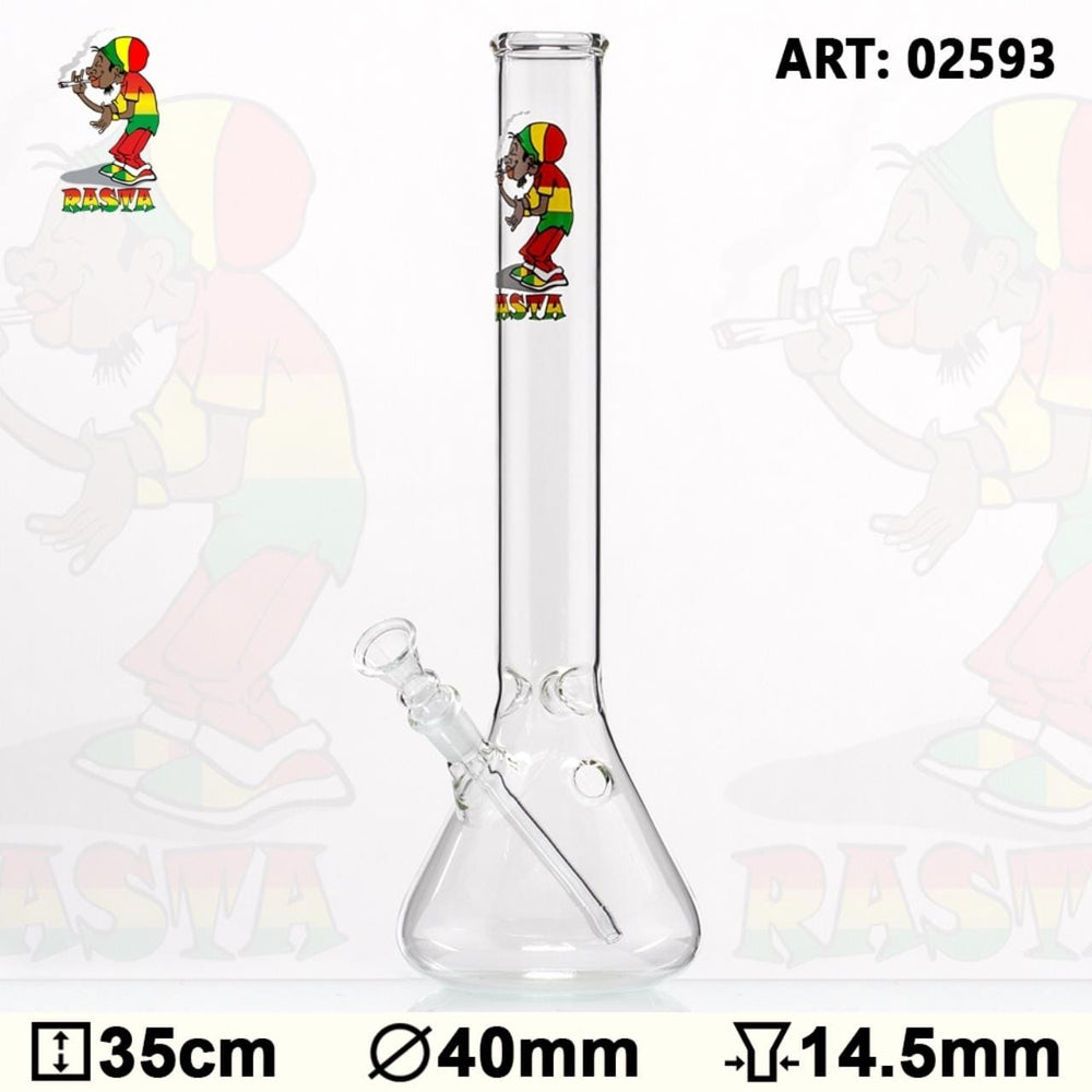 Rasta Smoker Dude Beaker ICE Glass Bong