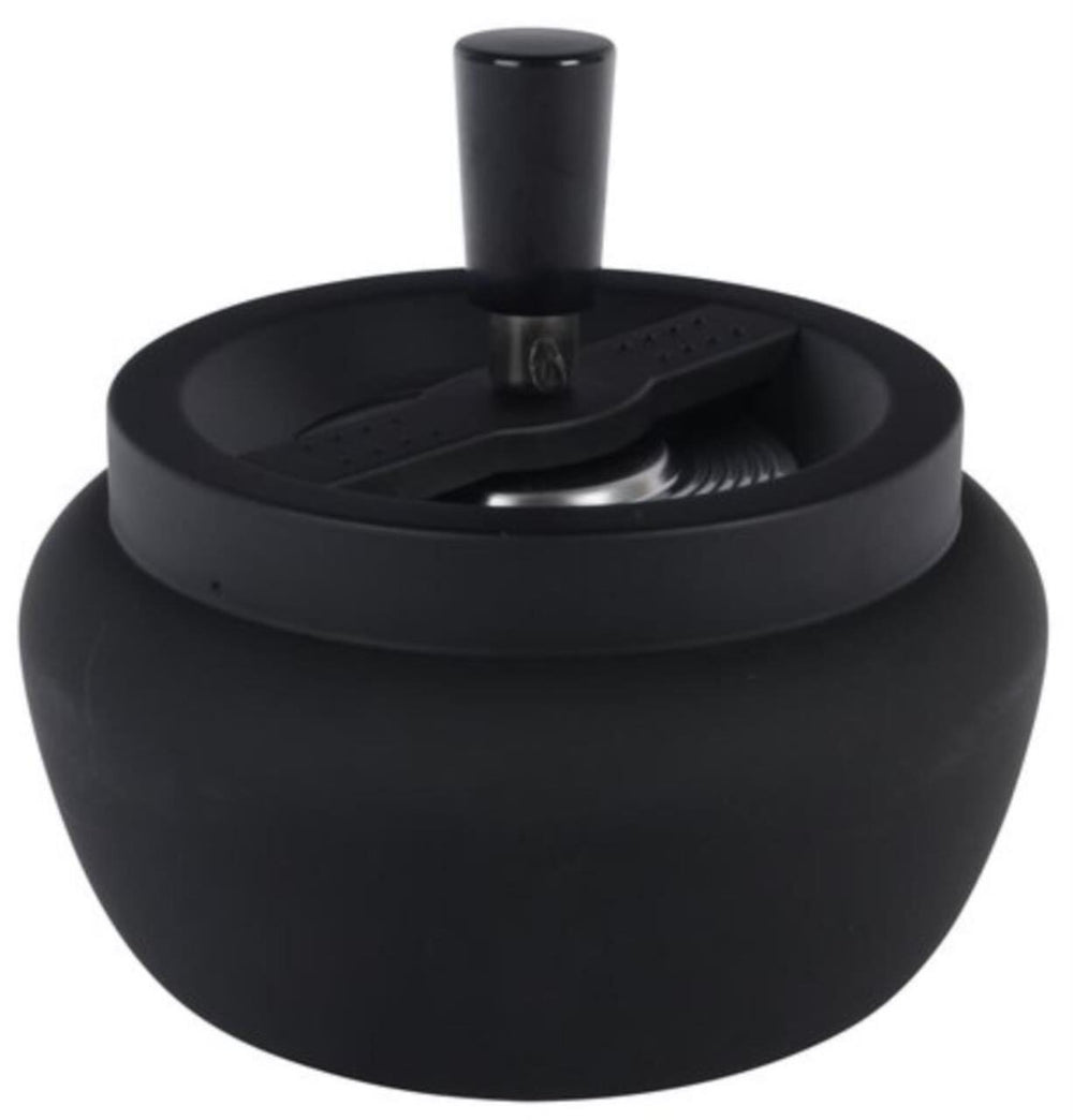 Drehraschenbecher Matt Black 11cm