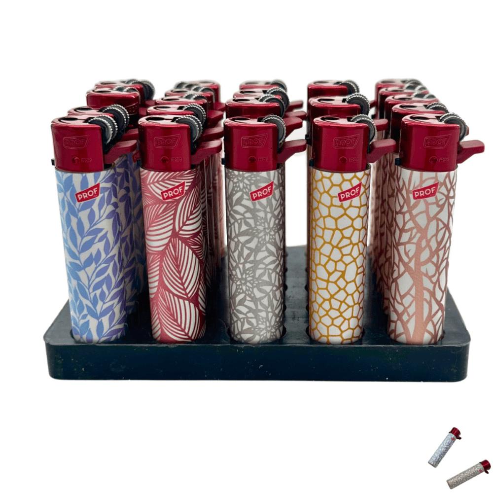 Prof Red Nature Flint Lighter 25 Stk
