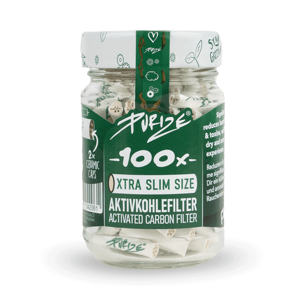 Purize Xtra Slim Aktivkohlefilter Glas 1 x 100 Stk.