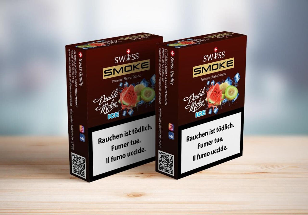 Swiss Smoke Shisha Tabak Double Melone Ice 10x50g