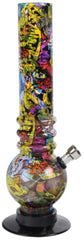 Acrylic Bong Graffiti Gelb/Rot 26 cm
