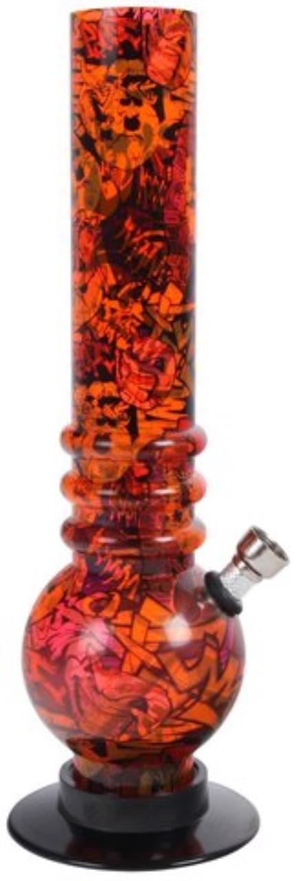 Acrylic Bong Graffiti Rot 26cm