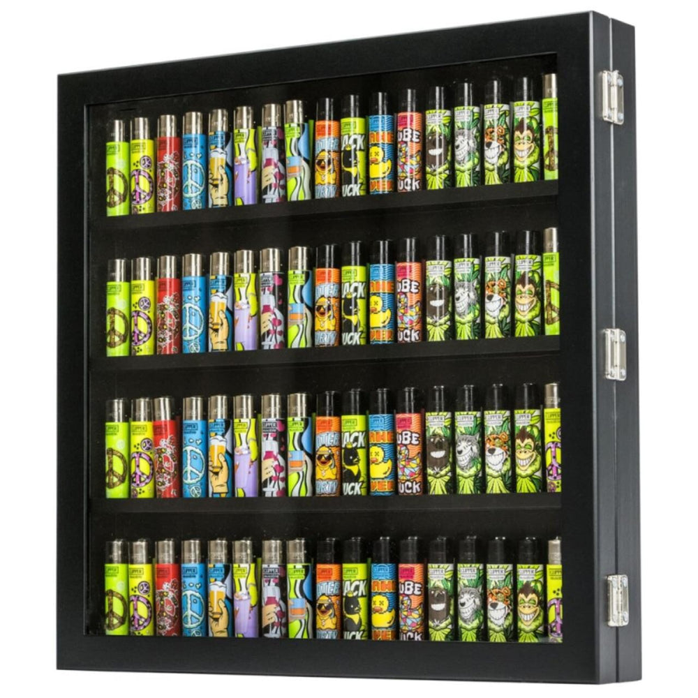ClipperVitrine Leer 72-tlg.Schwarz (42cm X 42cm)