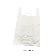 Tragetasche Shirt Weiss 26 x 12 x 45 cm – 2000 Stück