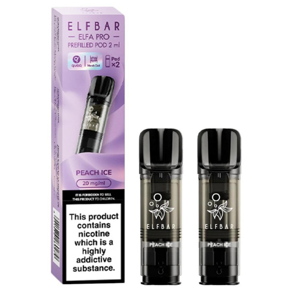 ELFBAR ELFA Kit Pro 2ml Pods 20mg - Peach Ice 10Stk