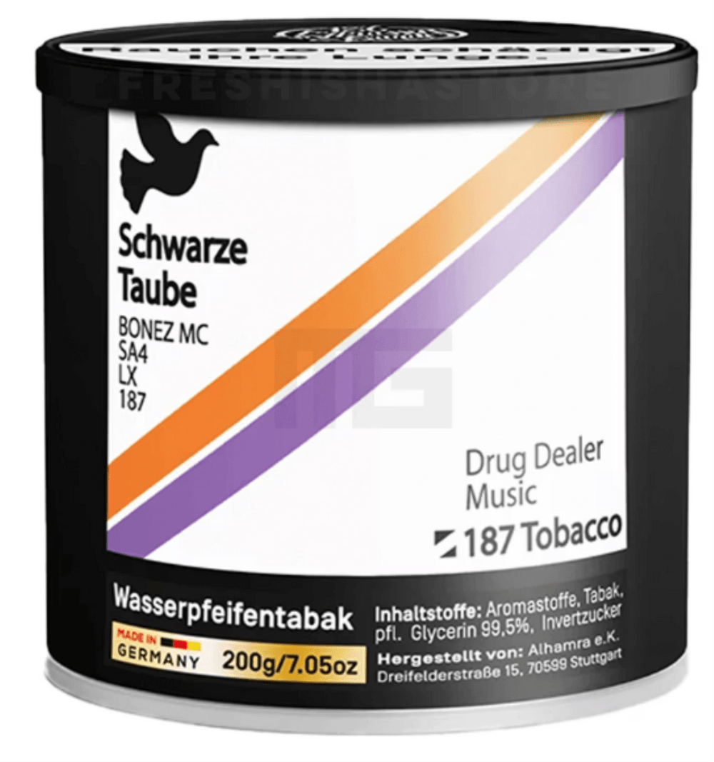 187 Strassenbande Shisha Tabak - Schwarze Taube 200g