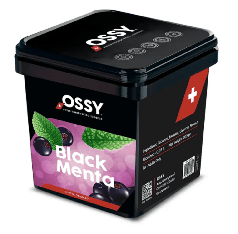 Ossy Smoke Shisha Tabak - Black Menta 200g