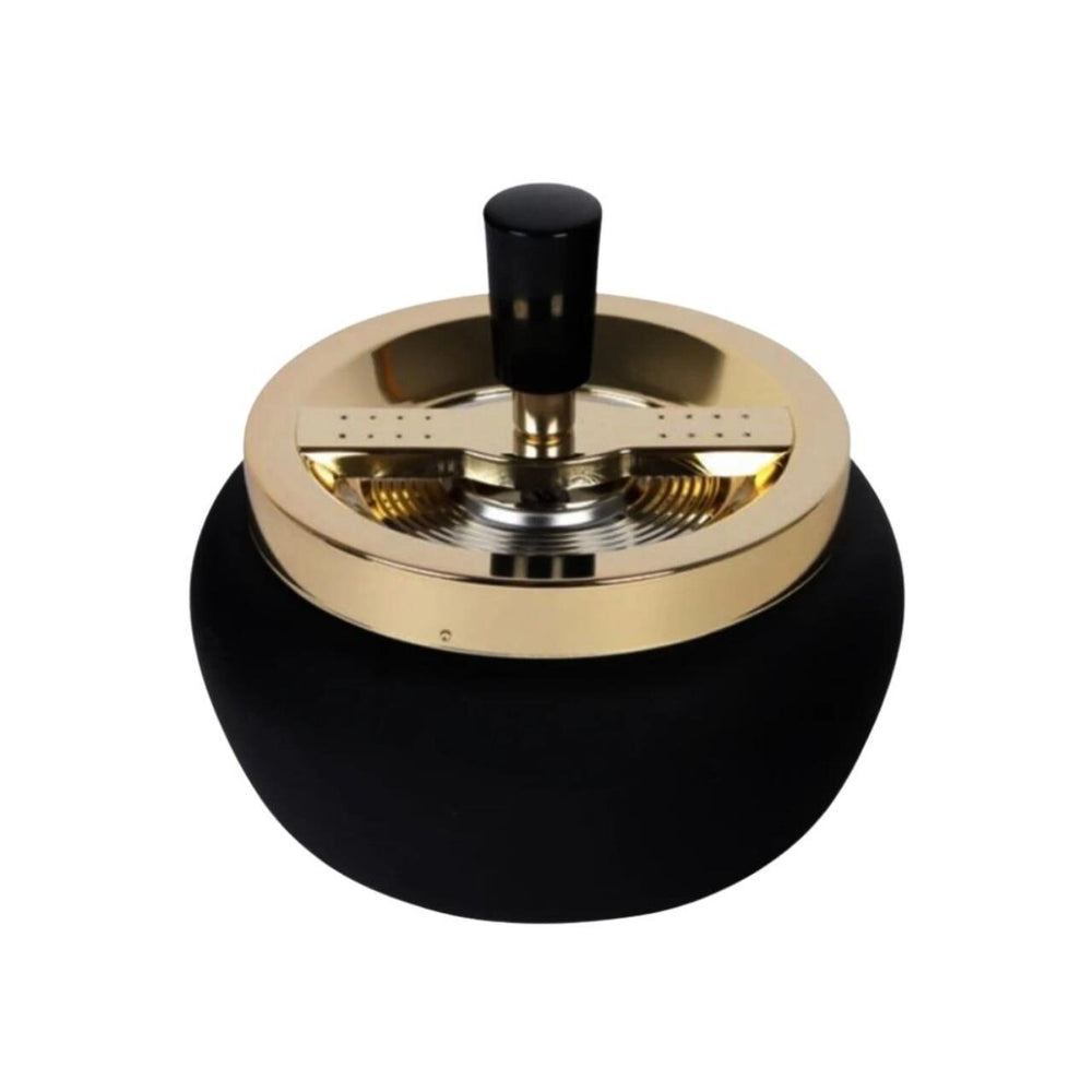 Drehraschenbecher Matt Black Gold