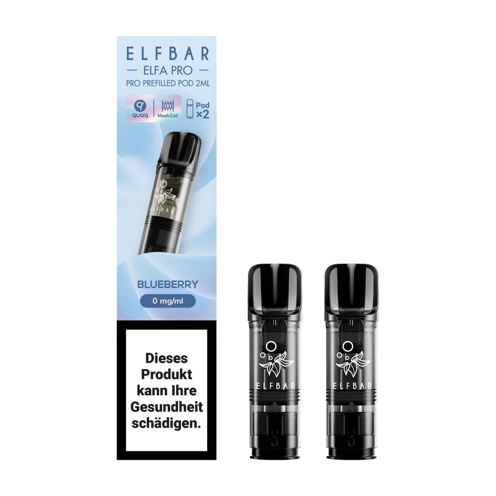 ELFBAR ELFA Kit Pro 2ml Pods 0mg - Blueberry 10 Stk