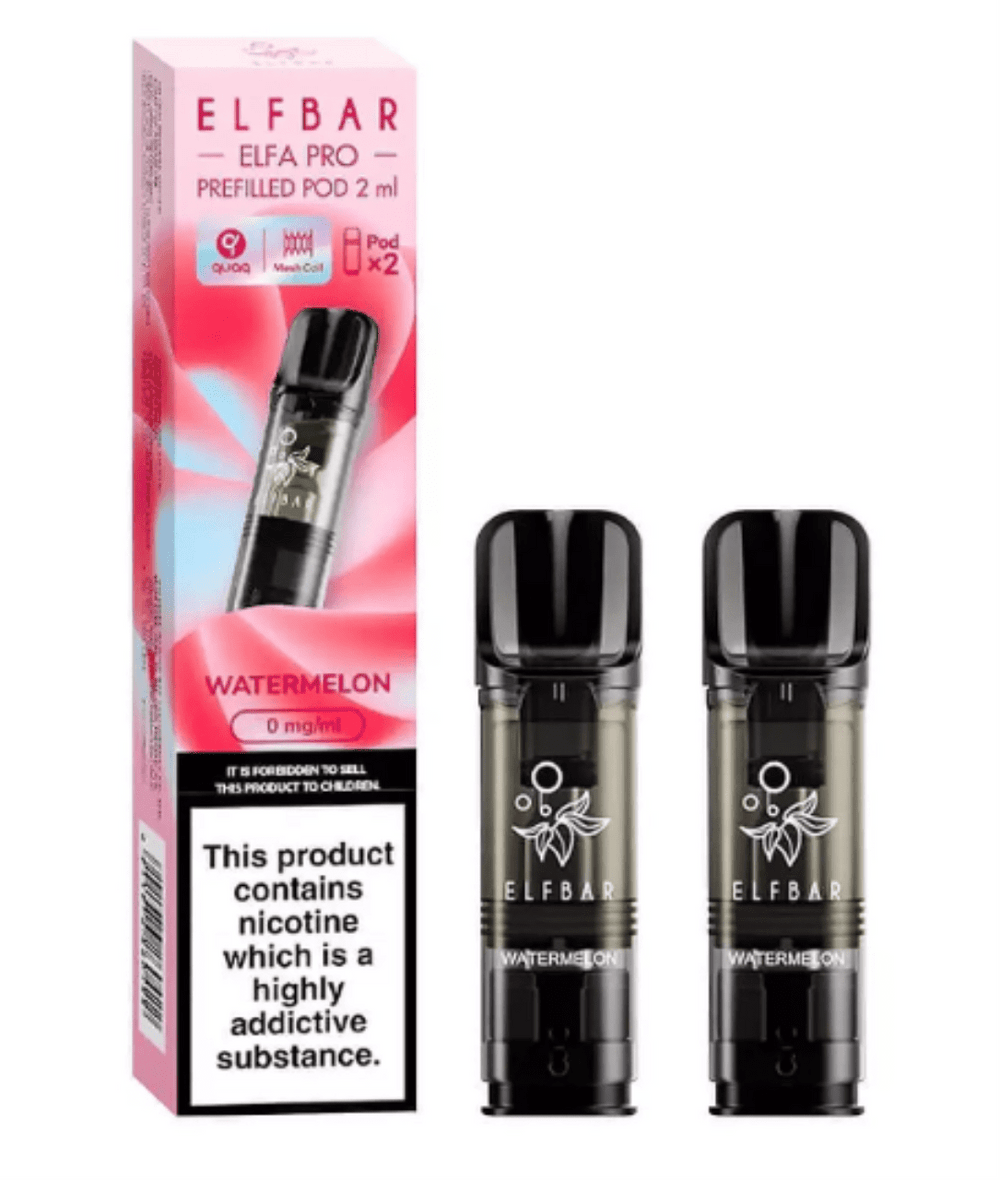 ELFBAR ELFA Kit Pro 2ml Pods 0mg - Watermelon 10 Stk